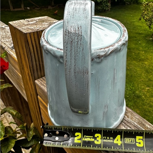 Vintage Burton & Burton Porcelain Teapot Blue & Grey Scrolls 8.5” x 6” - Picture 11 of 11